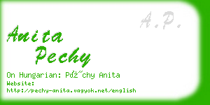 anita pechy business card